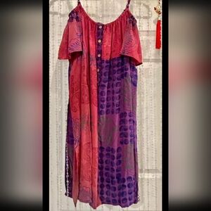 Kantha Bae Silk twirl around dress .